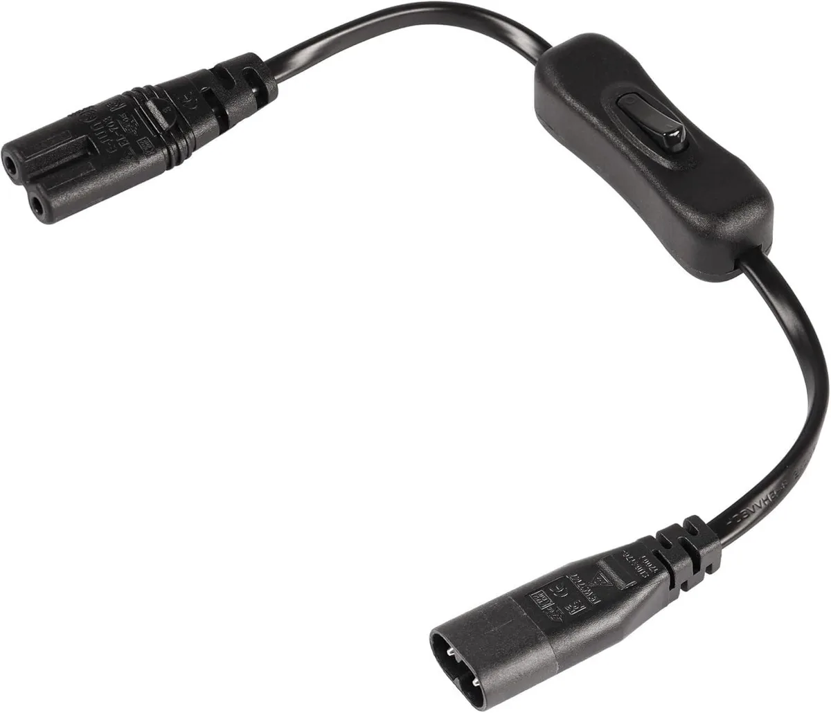 TeKit TeKit IEC C8 to C7 Power Adapter Cord with Switch 30cm 18AWG — product photo