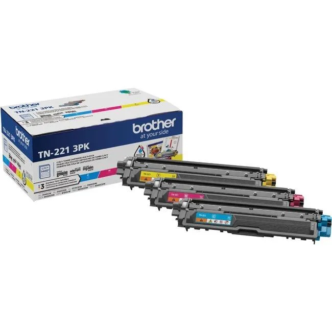 Brother Brother TN2213PK Multi-Pack Toner Cartridges (Cyan, Magenta, Yellow) 1400 Pages Each — product photo