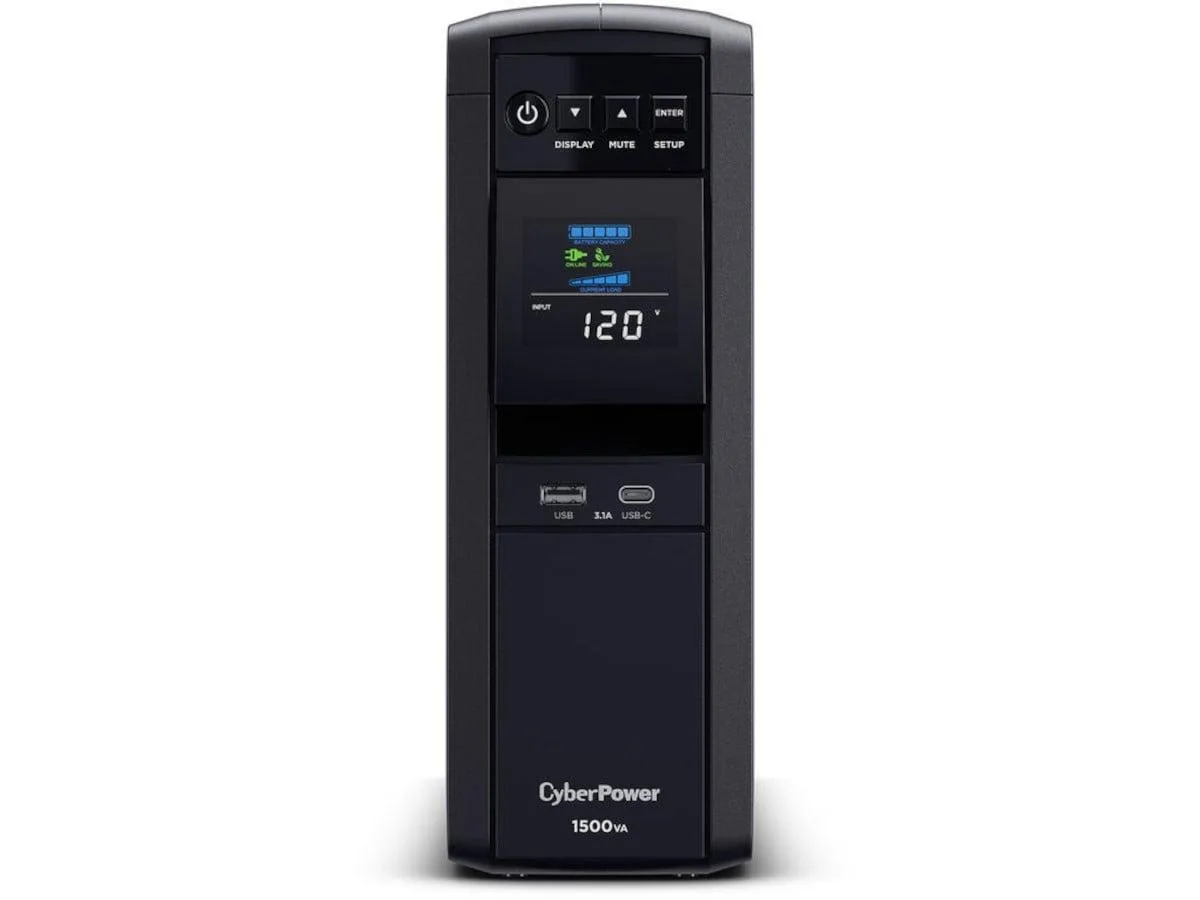 Monoprice Inc. Monoprice Inc. CP1500PFCLCD 1500VA/1000W 120V 12-outlet power adapter — product photo
