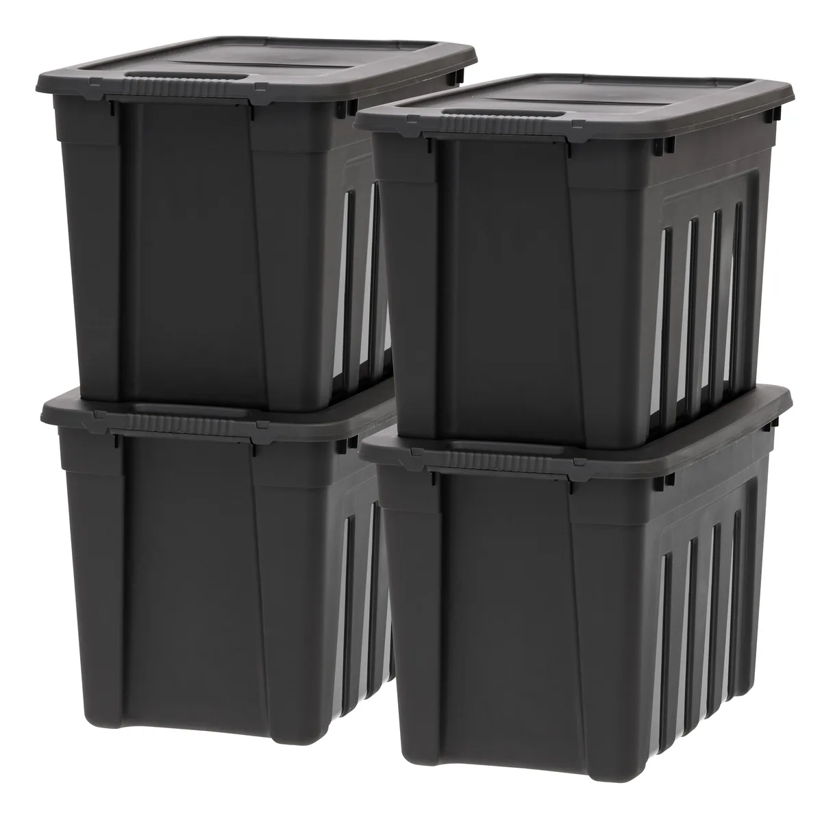 IRIS USA, INC. IRIS USA, INC. 20 Gallon Utility Tote 4 Pack Black Storage — product photo
