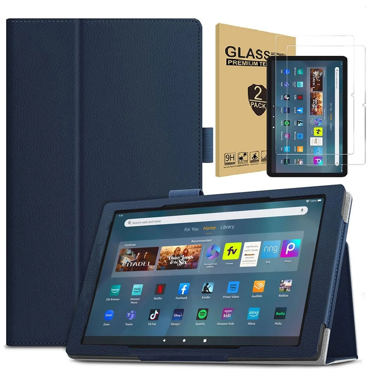 anicestore anicestore Amazon Fire Max 11 Case + 2 Tempered Glass Screen Protector Blue — product photo