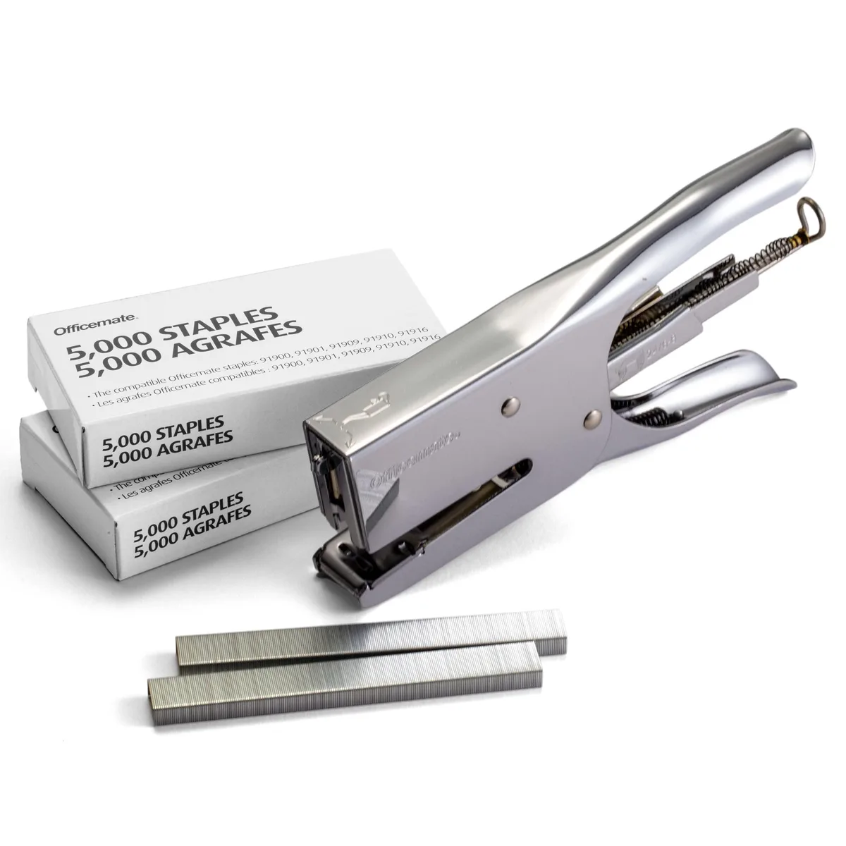  Officemate 97768 Classic Plier Stapler Bundle 10000 Staples Silver — product photo