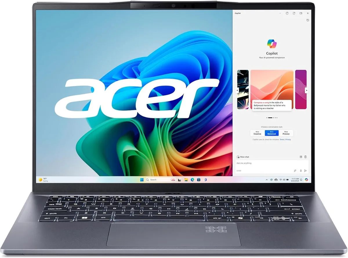 Acer America Acer Swift Go 14 AI Copilot+ PC 14.5" 2.5K 120Hz Snapdragon X Plus 16GB 1TB — product photo