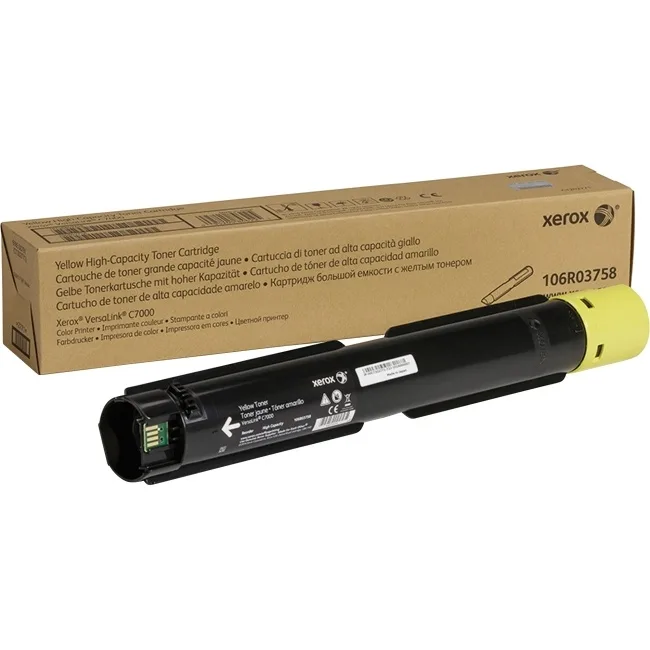 XEROX Xerox 106R03758 Yellow High-Yield Toner Cartridge 10,100 Pages — toote foto