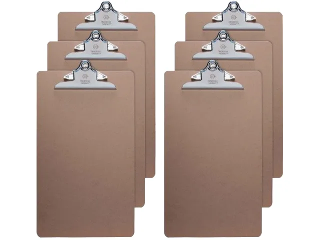 Business Source Business Source 28554BD Hardboard Clipboard Brown 9.00" x 15.50" 6 Pack — product photo