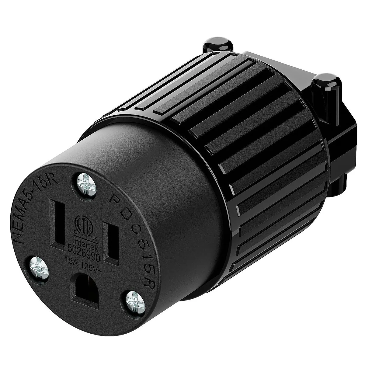 LORDWORLD LORDWORLD Nema 5-15R/5-15C Female Socket 15A 125V Black — product photo