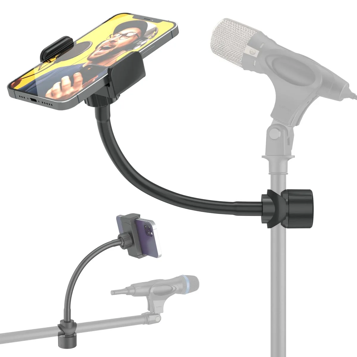  LINCO PC001 Phone Holder Stand with Flexible Gooseneck &amp; O-Clamp — product photo