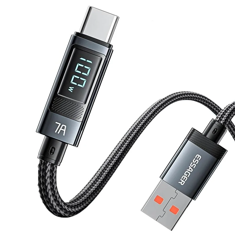 LUOM LUOM Essager HC7A USB-A to USB-C Cable 100W 7A 3.3ft Black — product photo