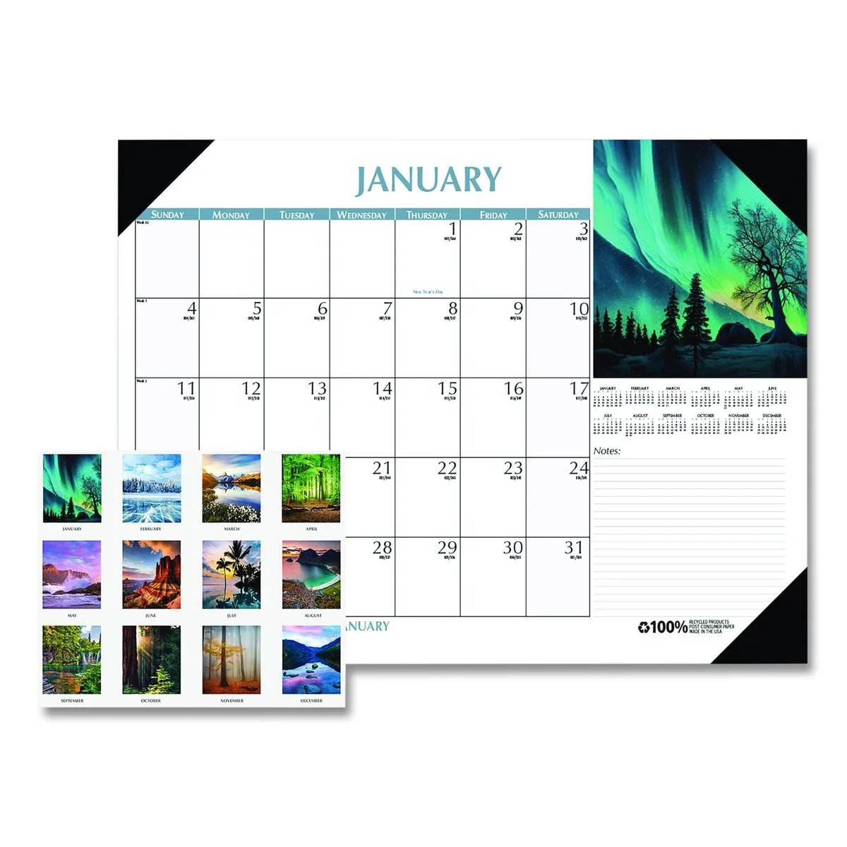 House of Doolittle House of Doolittle Earthscapes Desk Pad Calendar 18.5 x 13 2026 — product photo