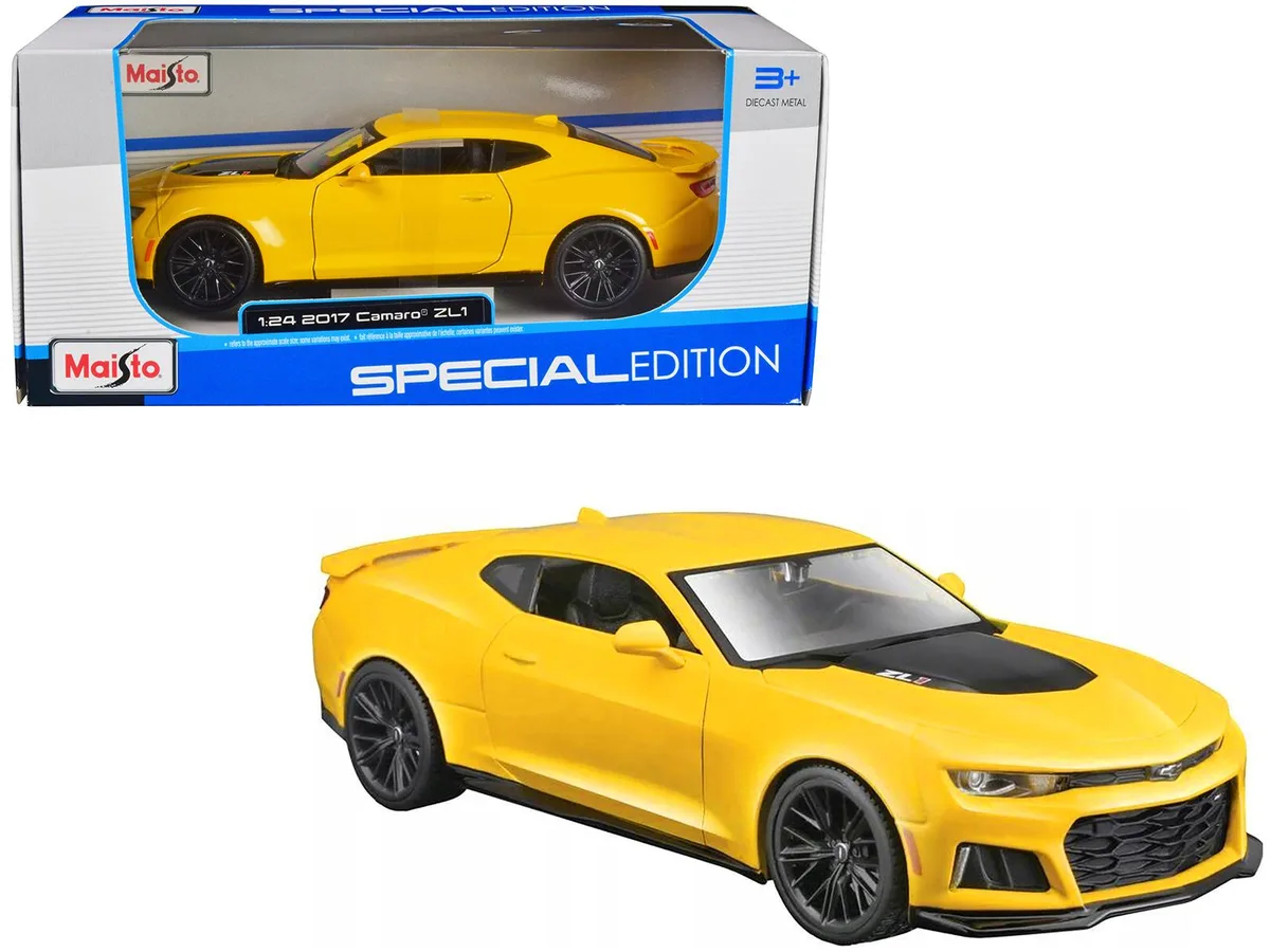 Maisto Maisto 2017 Chevrolet Camaro ZL1 Yellow Metallic Special Edition 1/24 Diecast Car — product photo