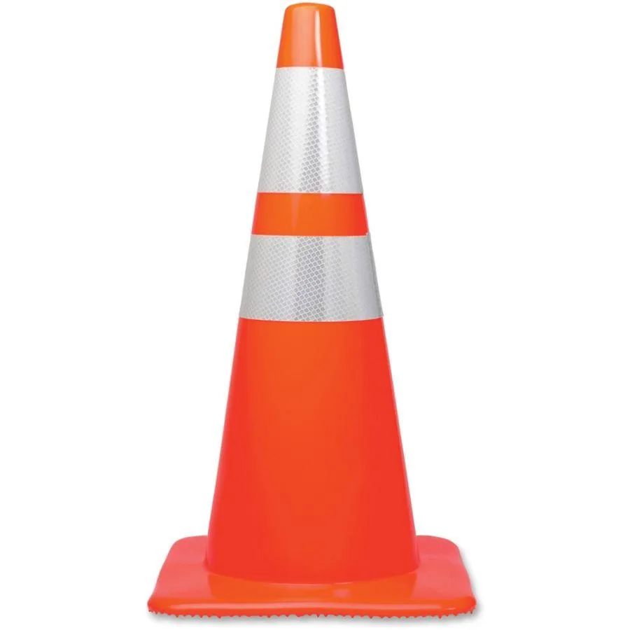 Tatco Products, Inc Tatco Products, Inc 28" Traffic Cone Orange/Silver 25900 — product photo