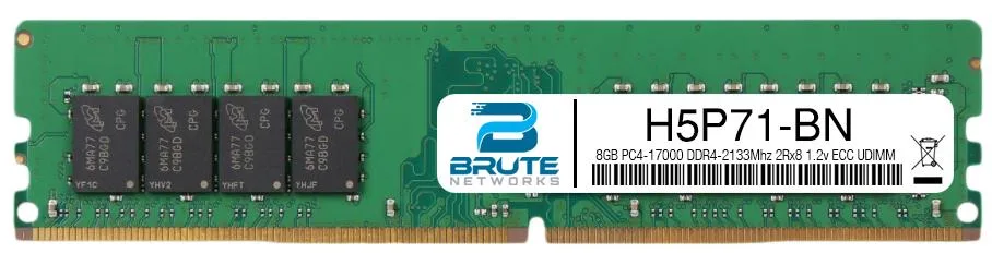 Brute Networks Brute Networks H5P71 8GB DDR4 2133 ECC UDIMM 2Rx8 1.2V — product photo