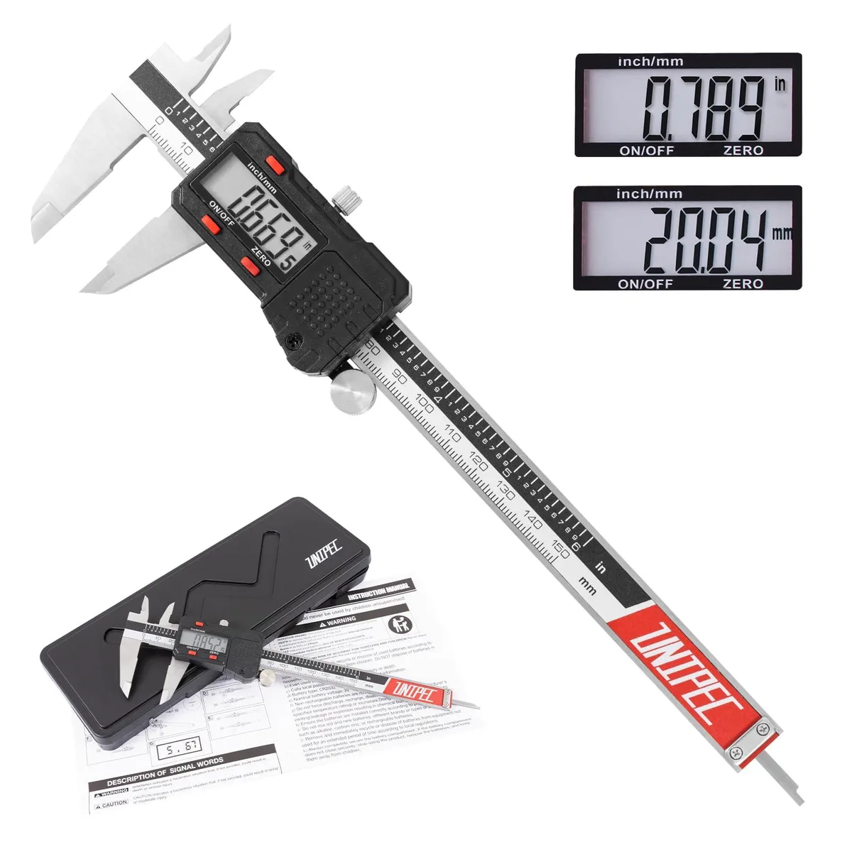  Digital Caliper 6 inch Stainless Steel 150mm ±0.02mm — product photo