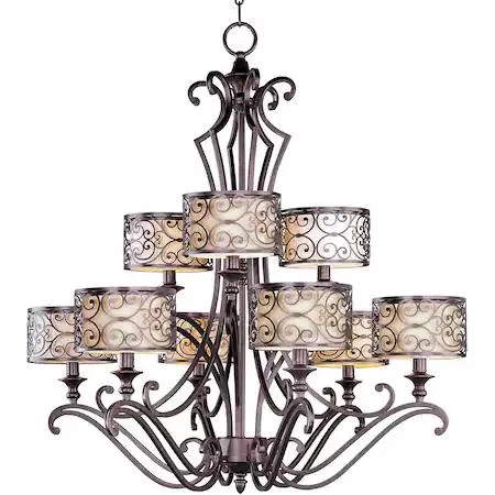 Maxim Maxim Mondrian 9-Light 34" Wide Umber Bronze Chandelier — product photo