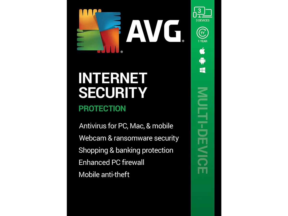 AVG AVG AVG-IS20T12ENK-03 Internet Security 3 Devices 1 Year Download — product photo