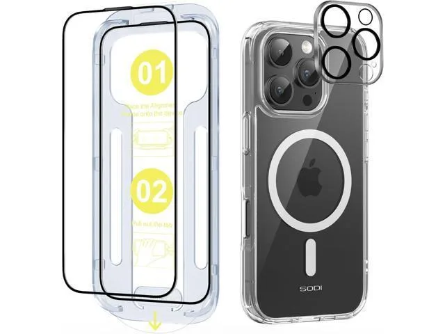 Manw Manw 3-in-1 Magnetic Case for iPhone 16 Pro Max 6.9 Inch Clear — product photo