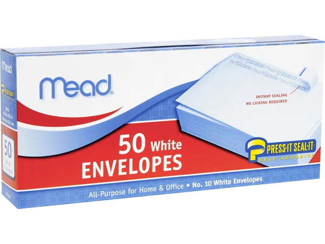Mead Mead 75024 #10 Self-Seal Business Envelopes 50/Box — product photo