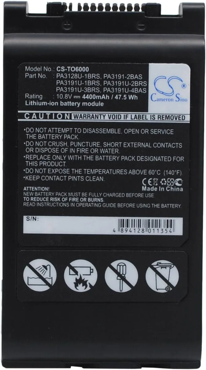 NShi NShi 4400mAh 10.8V Li-ion battery for Portege M700 M750 M780 — product photo