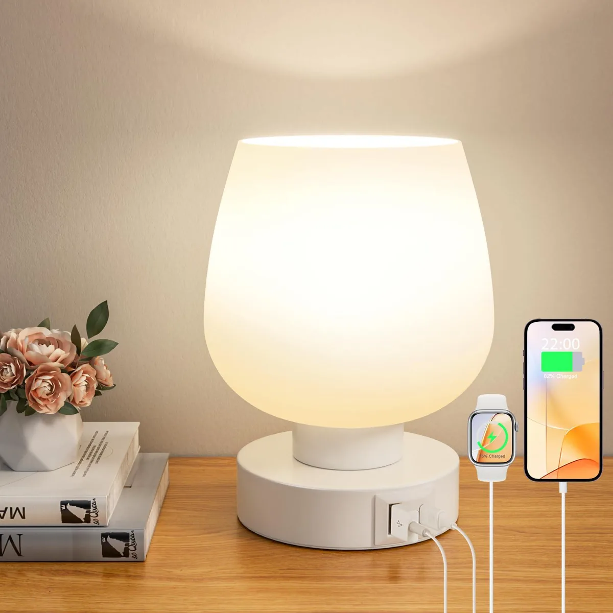 Seealle bolishang 1 3 Table Lamp Touch USB-C USB-A 3000K 4W 5.12in 7.09in — product photo