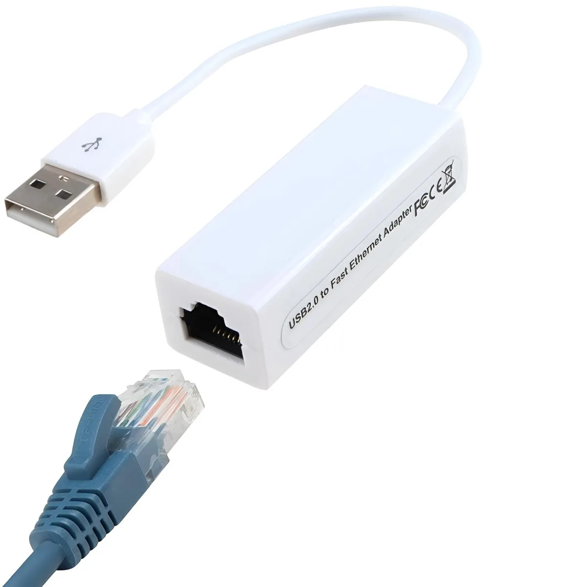 JacobsParts Inc. JacobsParts USB-LAN-02 USB 2.0 to Ethernet Adapter 10/100 Mbps RJ45 — product photo