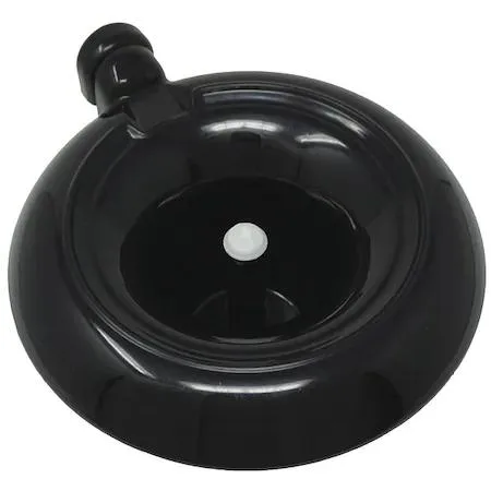 Black plastic water guard five inches long ten inches wide