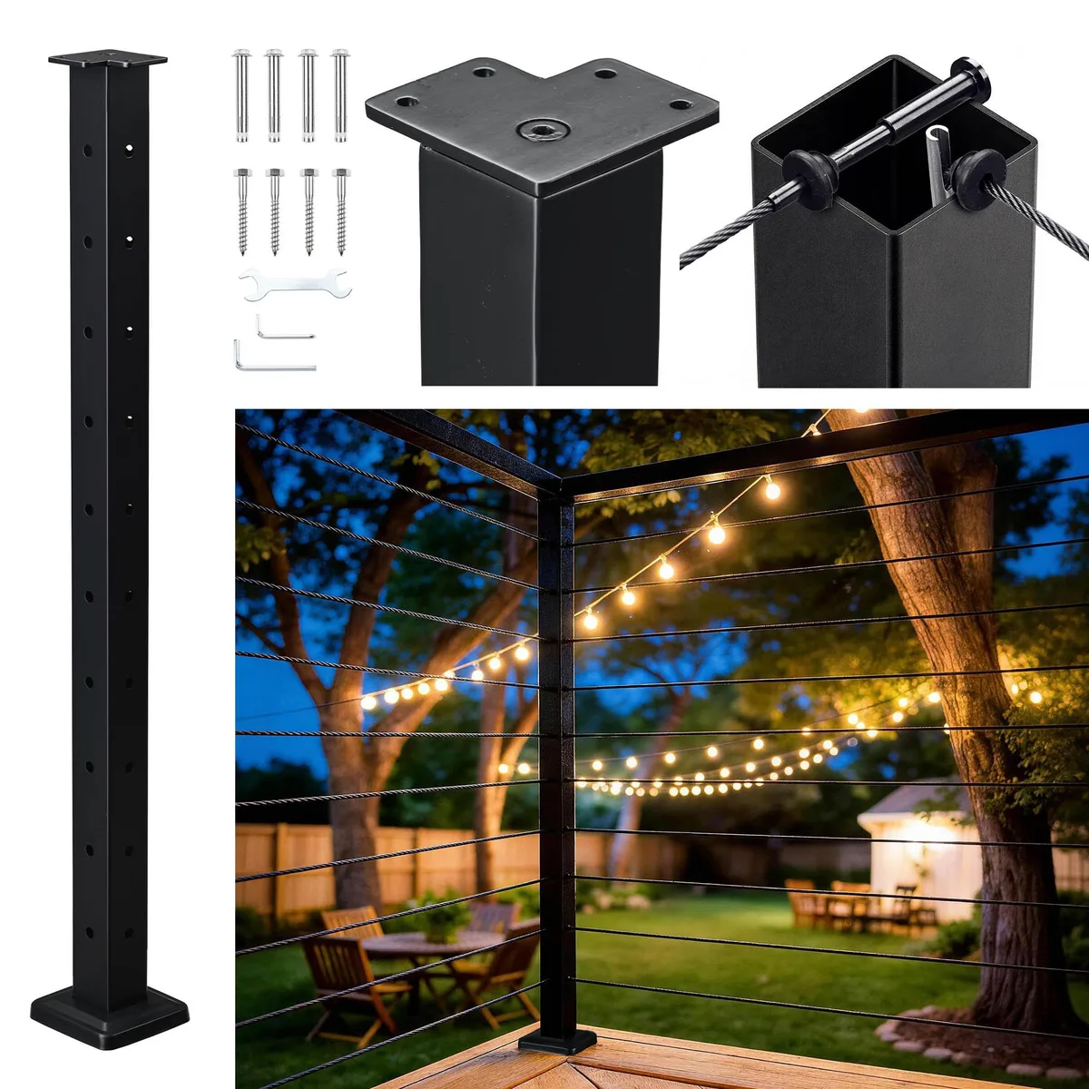 Yescom USA, Inc. Yescom USA, Inc. 25CRP001-35C-06 fence post cap 36 inch — product photo