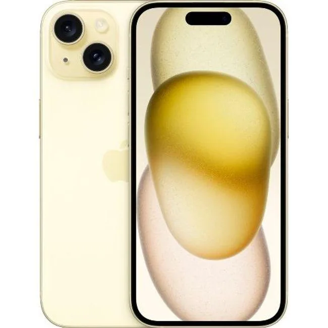 Apple Apple iPhone 15 128GB Yellow Dual eSim Fully Unlocked cell phones - unlocked — product photo