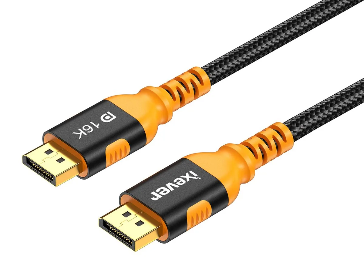 iXever iXever DisplayPort 2.1 cable 10ft 80Gbps 16K@60Hz 8K@120Hz 4K@240Hz — product photo
