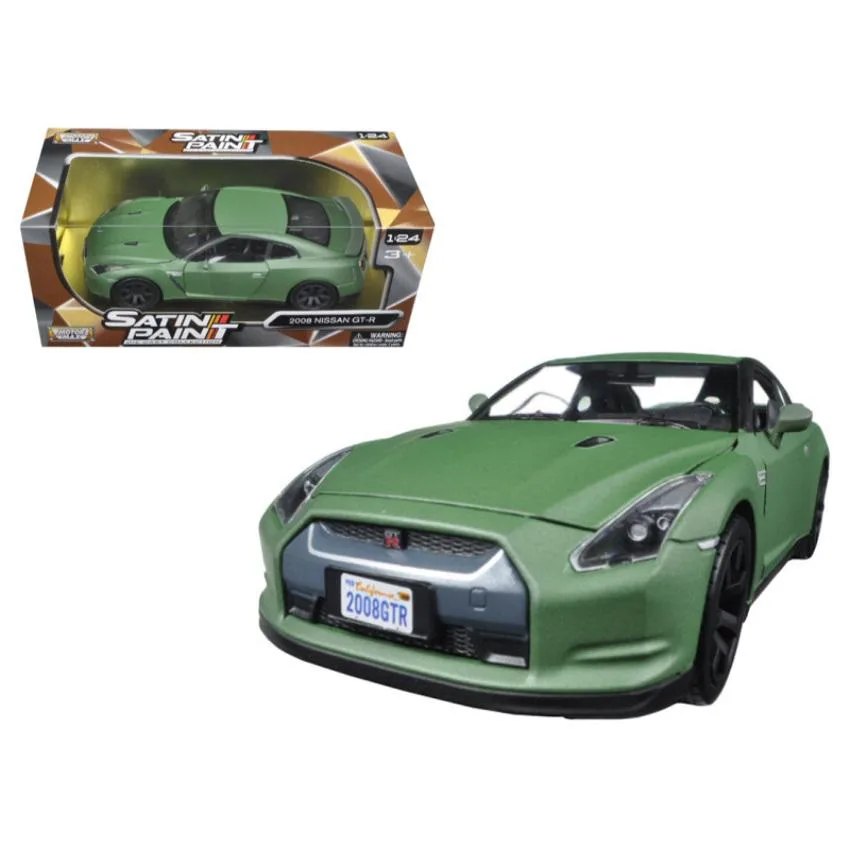 MOTORMAX MOTORMAX 2008 Nissan GT-R R35 Matt Green 1/24 Diecast Vehicle — product photo