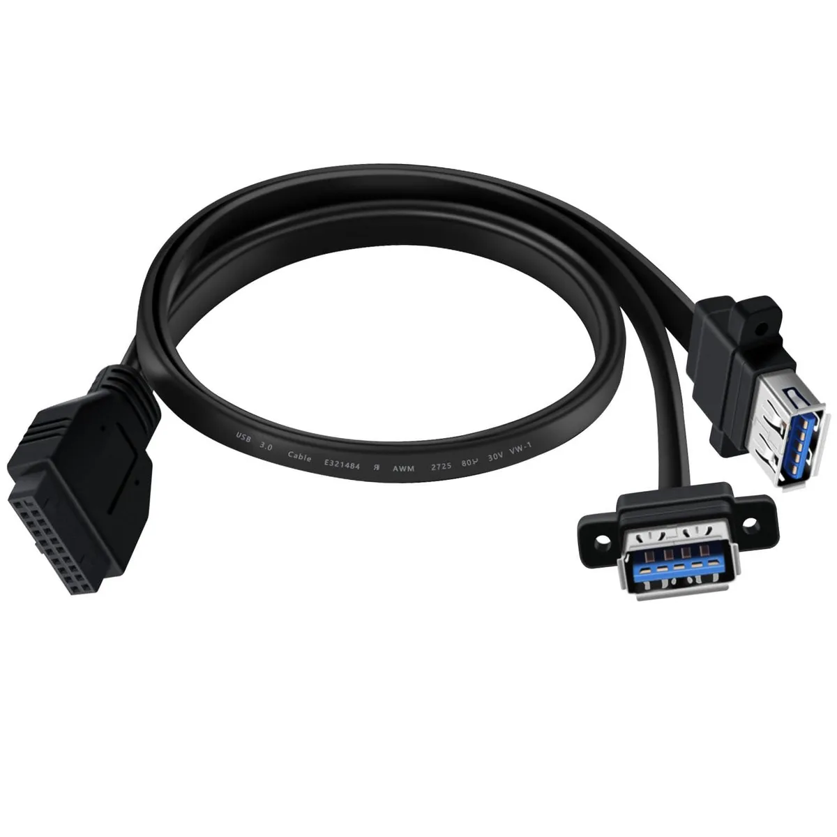 BUCIER BUCIER USB 3.0 Front Panel Extension 19/20pin to 2 USB Female 80 cm — product photo