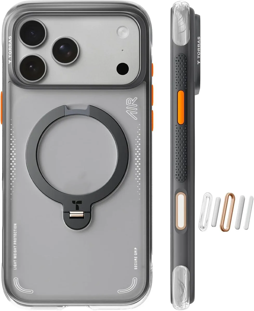 TORRAS TORRAS Ostand Q3 Air Case iPhone 17 Pro 6.3'' Shadow Black — product photo