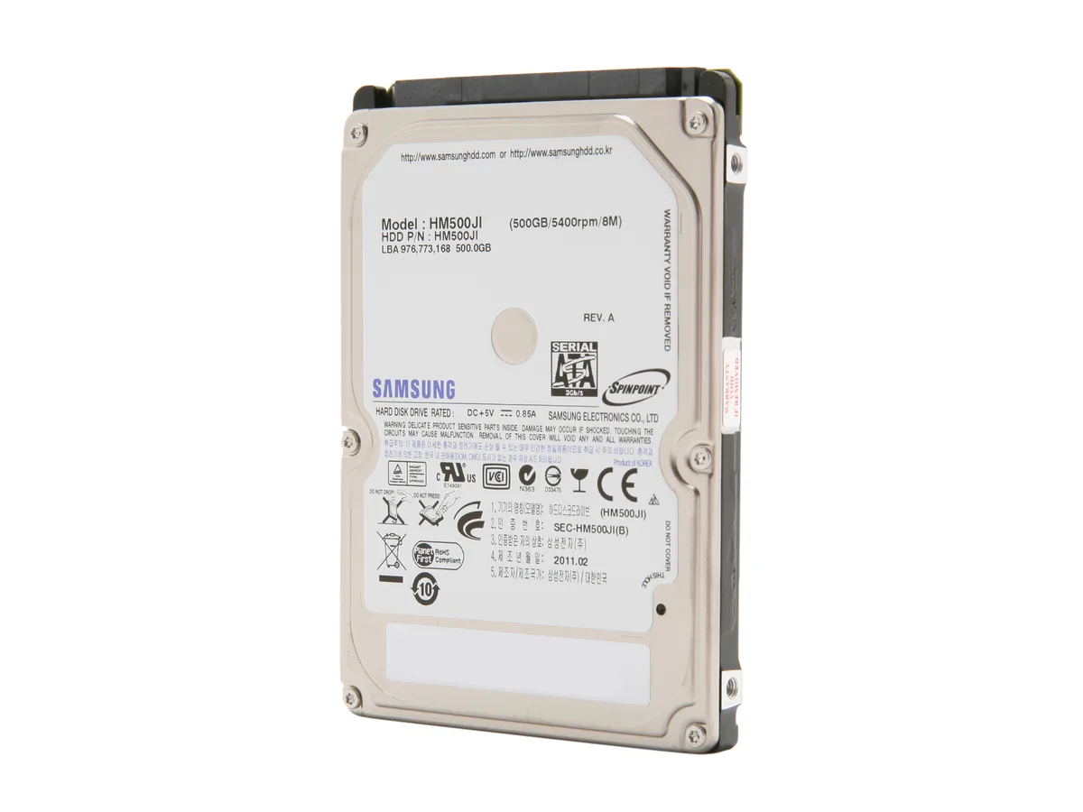 SAMSUNG SAMSUNG HM500JI 500GB 5400 RPM 8MB Cache SATA 3.0Gb/s 2.5" laptop hard drive — product photo