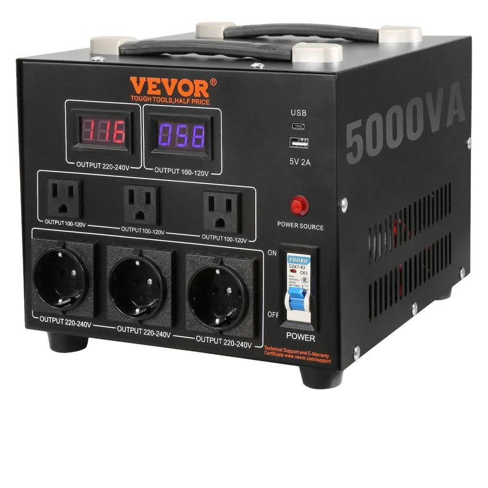 VEVOR VEVOR SV-5000VA 5000W Step Up/Down Transformer 110V/220V — product photo