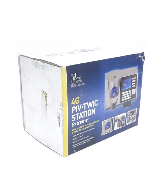 White rectangular fingerprint reader with silver sensor and keypad