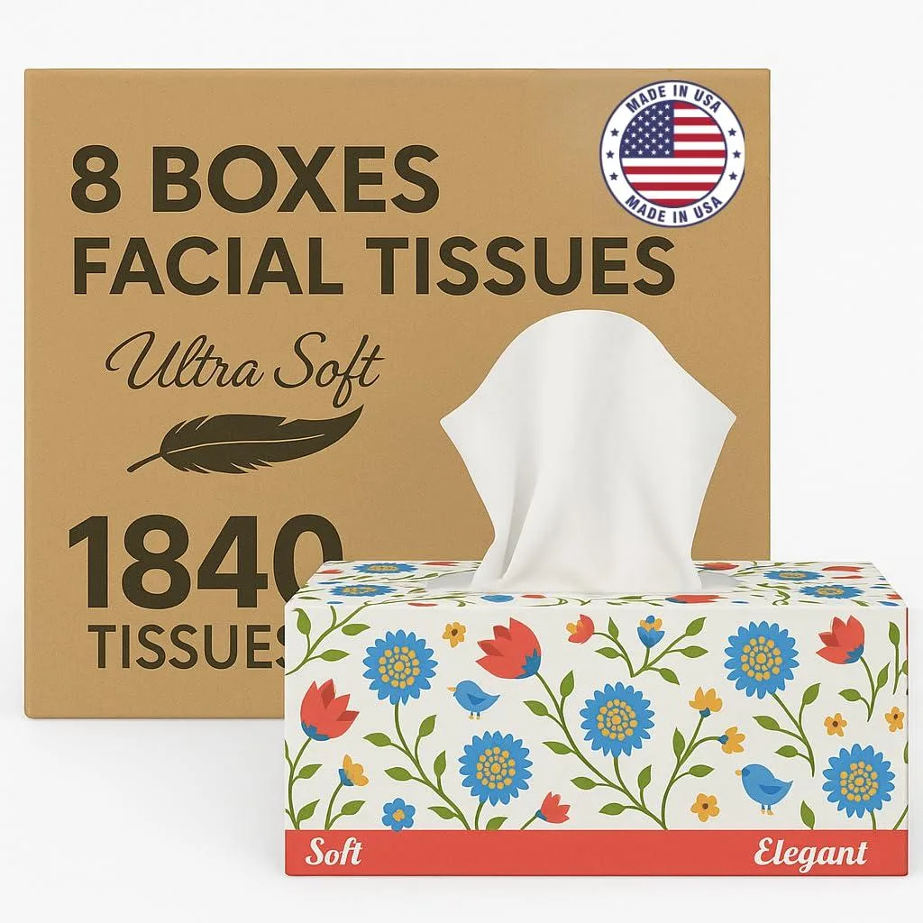  Kodak 2-Ply Facial Tissue 8×230 (1840 sheets) — product photo