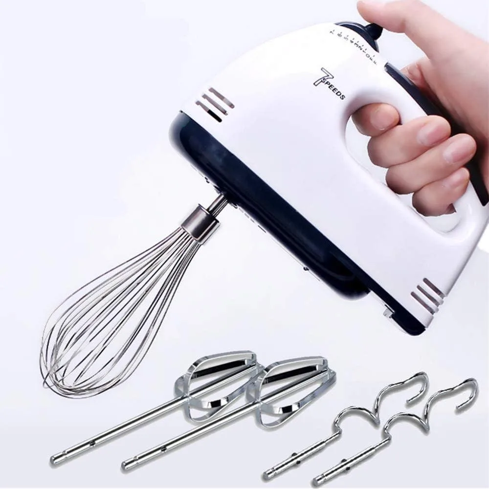  7 Speed HandMixer Electric Handheld Black And White 18CM X 12 CM — product photo