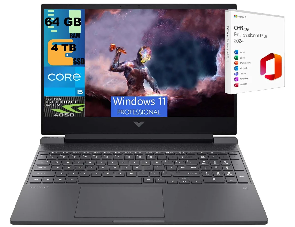 HP HP Victus 15 Raider 64GB 4TB RTX 4050 gaming laptop — product photo