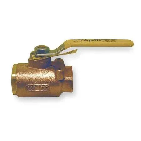Bronze ball valve inline with lever handle