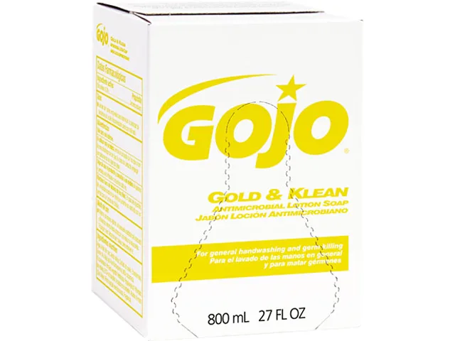 GOJO GOJO 9127-12 Gold &amp; Klean Antimicrobial Lotion Soap Refill 800ml — product photo