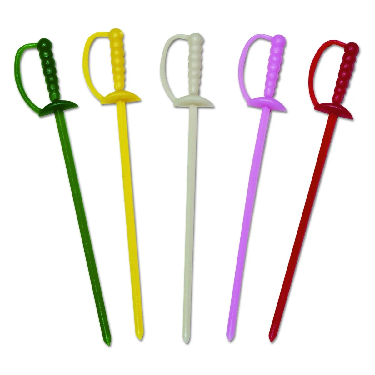 AmerCareRoyal AmerCareRoyal Sword Picks Plastic 3.25" Assorted Colors 10000/Carton accessory — product photo