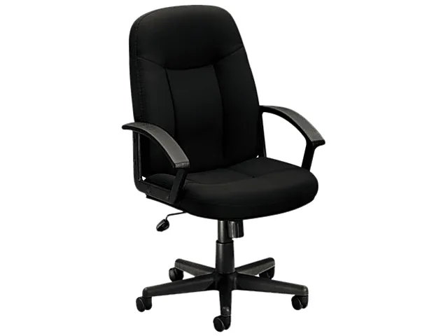 HON HON VL601VA10T VL601 Series Managerial Mid-Back Swivel/Tilt Chair Black Fabric Frame office furniture — product photo