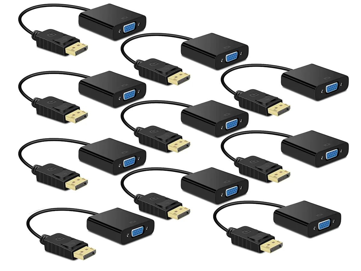 iXever iXever DP to VGA Adapter 1080p 10 Pack — product photo