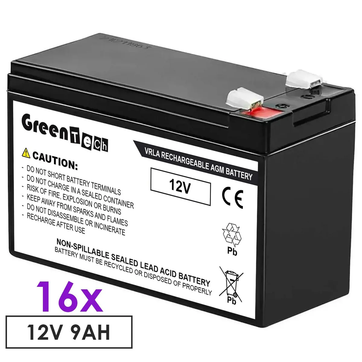 GreenTechLLC GreenTechLLC J730N 12V 9AH 16 laptop batteries — product photo
