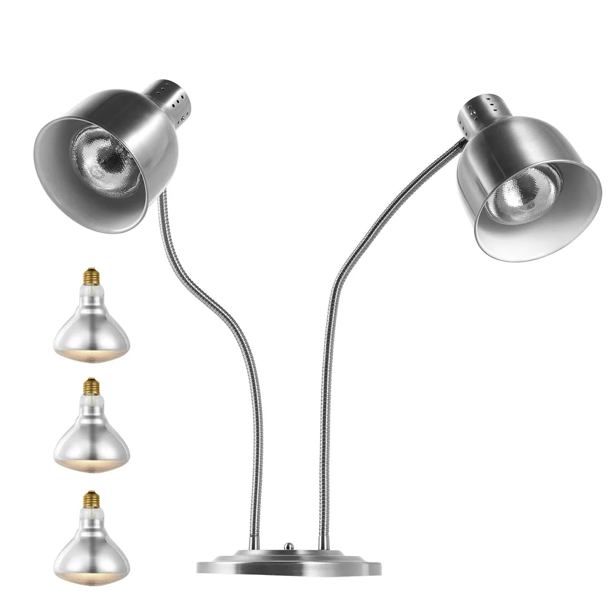 VEVOR VEVOR Food Heat Lamp E909 500W 2-Head Stainless Steel — product photo