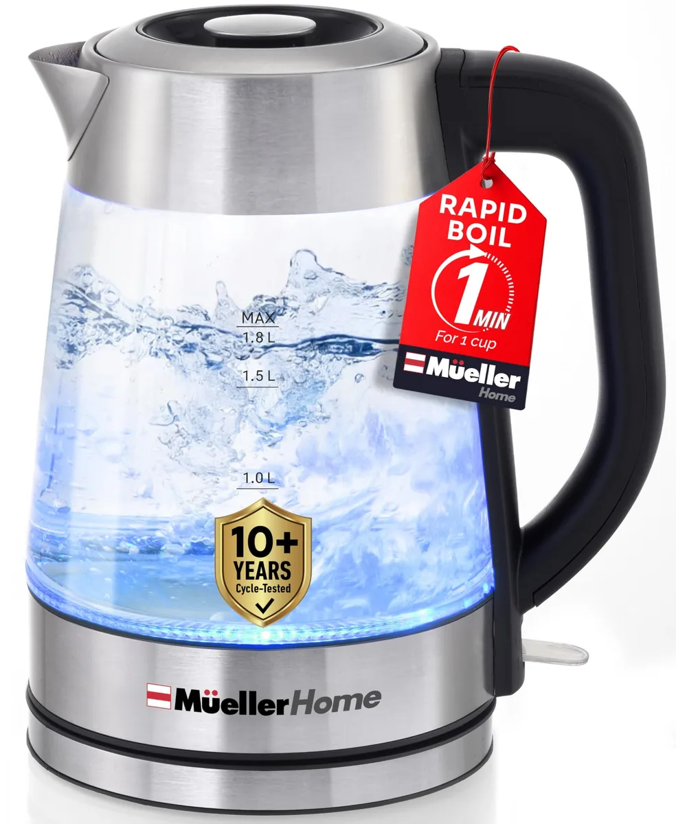  Mueller Home MKX-777 1.8L Glass Electric Kettle 1500W — product photo