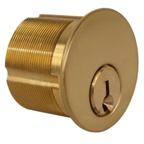 MAXTECH MAXTECH R1516KW2-03 15/16" Mortise Cylinder Door Lock Polished Brass KW1 Keyway — product photo