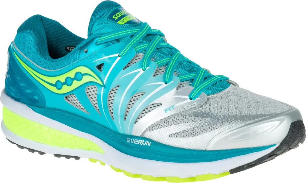SAUCONY SAUCONY Hurricane ISO 2 Blue/Silver/Citron shoe — product photo
