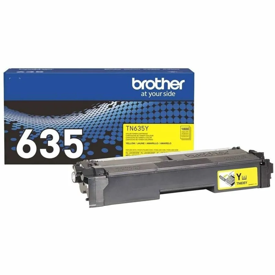 Brother Brother TN635Y Yellow Standard Yield Laser Toner Cartridge — product photo
