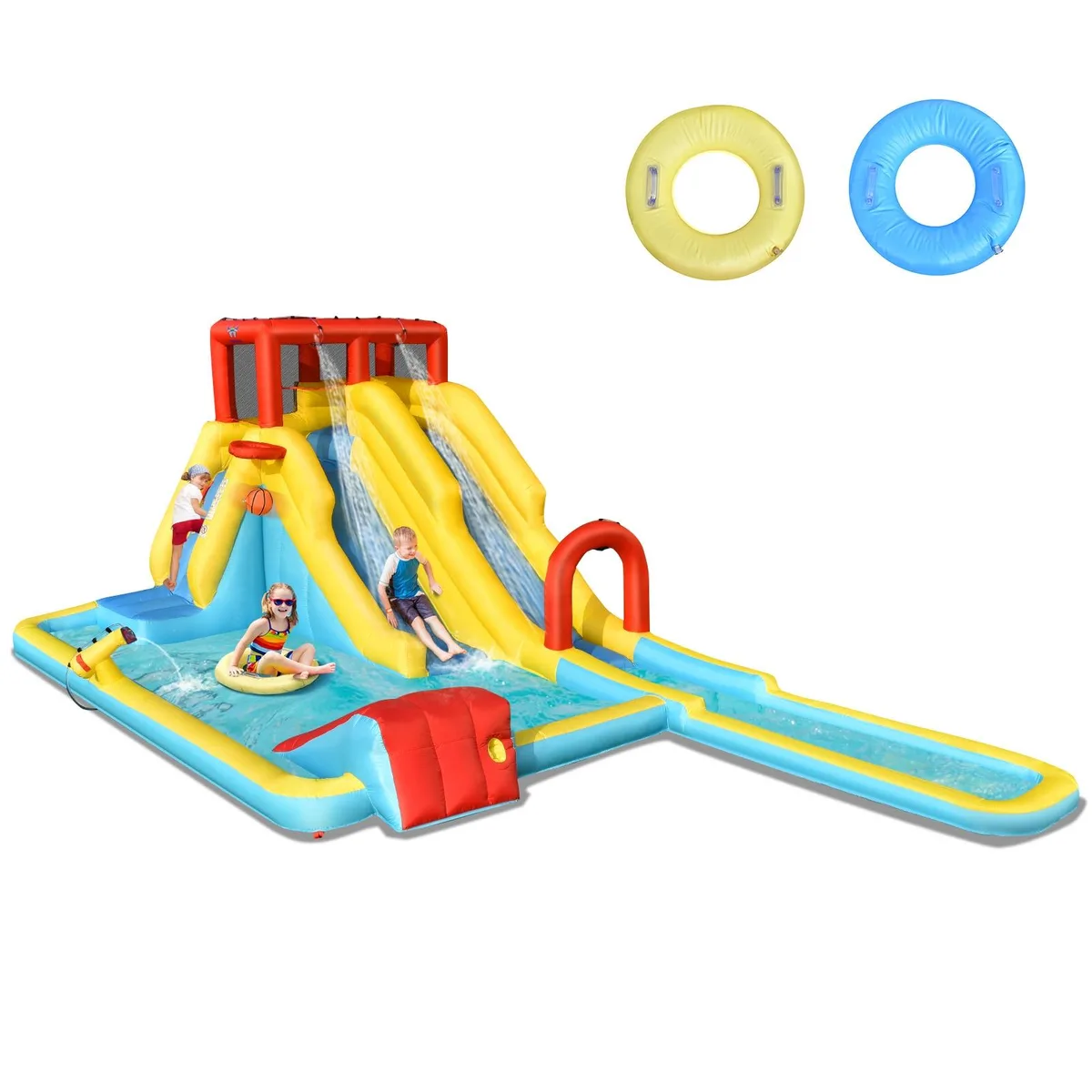 SlickBlue SlickBlue 7-in-1 Inflatable Dual Slide Water Park Bounce House — product photo
