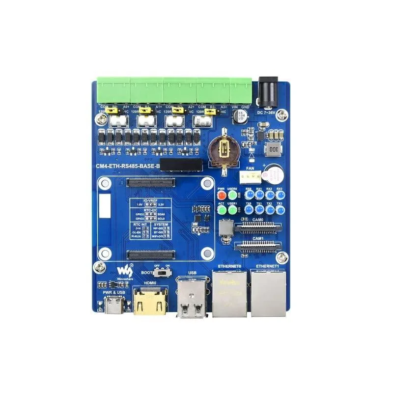 LORDWORLD LORDWORLD Dual ETH Quad RS485 Base Board (B) development board — product photo